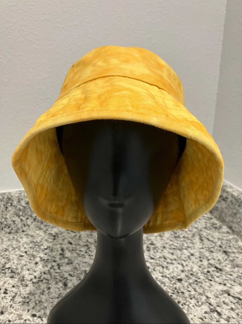 ZARA Unisex yellow, Cotton tie-dye bucket hat | S/M
